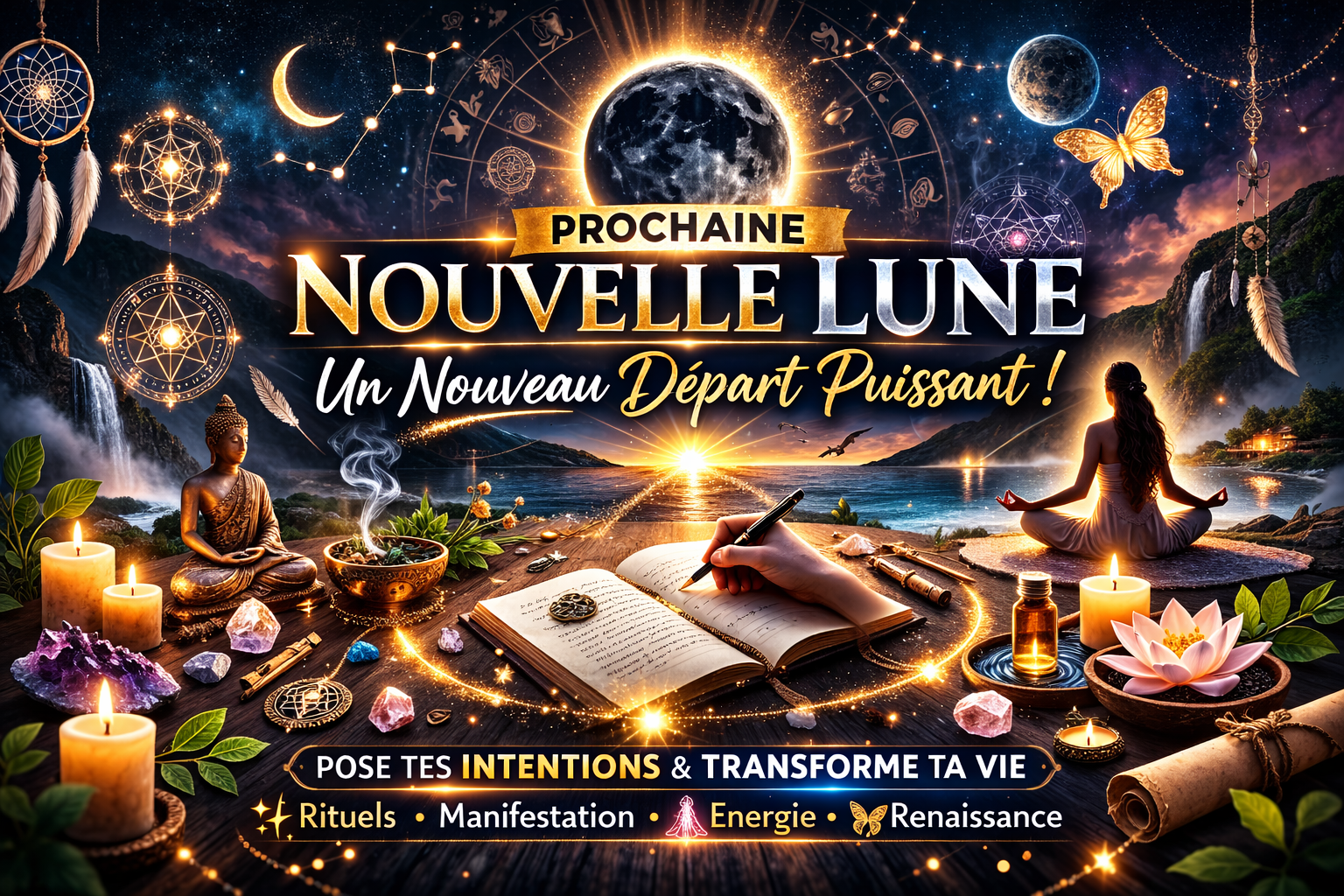 Nouvelle lune : un moment puissant pour poser ses intentions et se réaligner