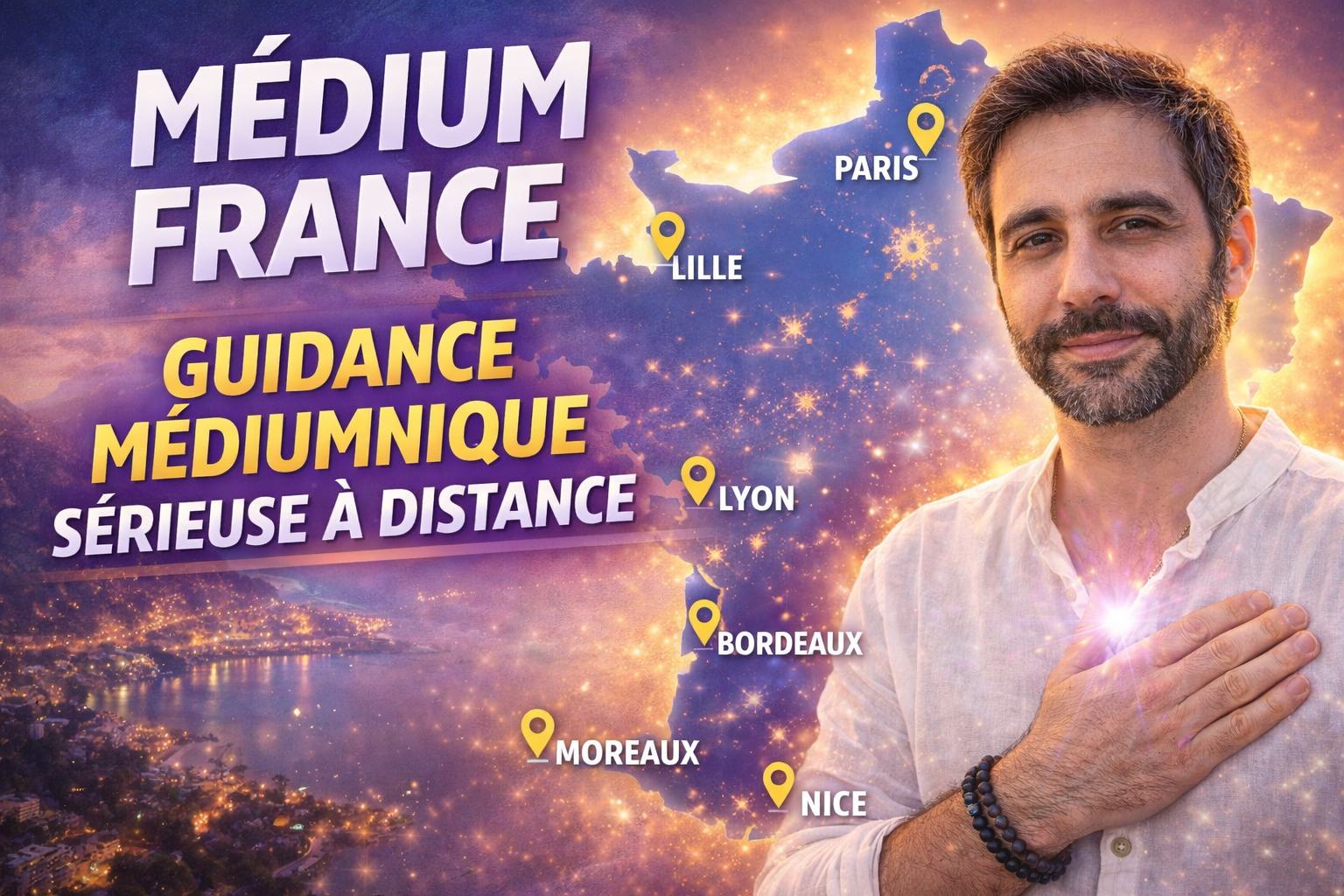Médium en France : guidance médiumnique sérieuse et accompagnement spirituel à distance