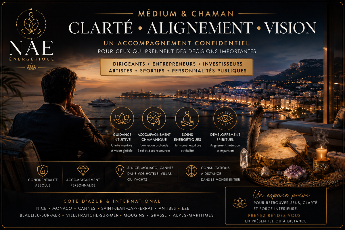 Médium et chaman pour dirigeants, entrepreneurs, artistes et personnalités exigeantes