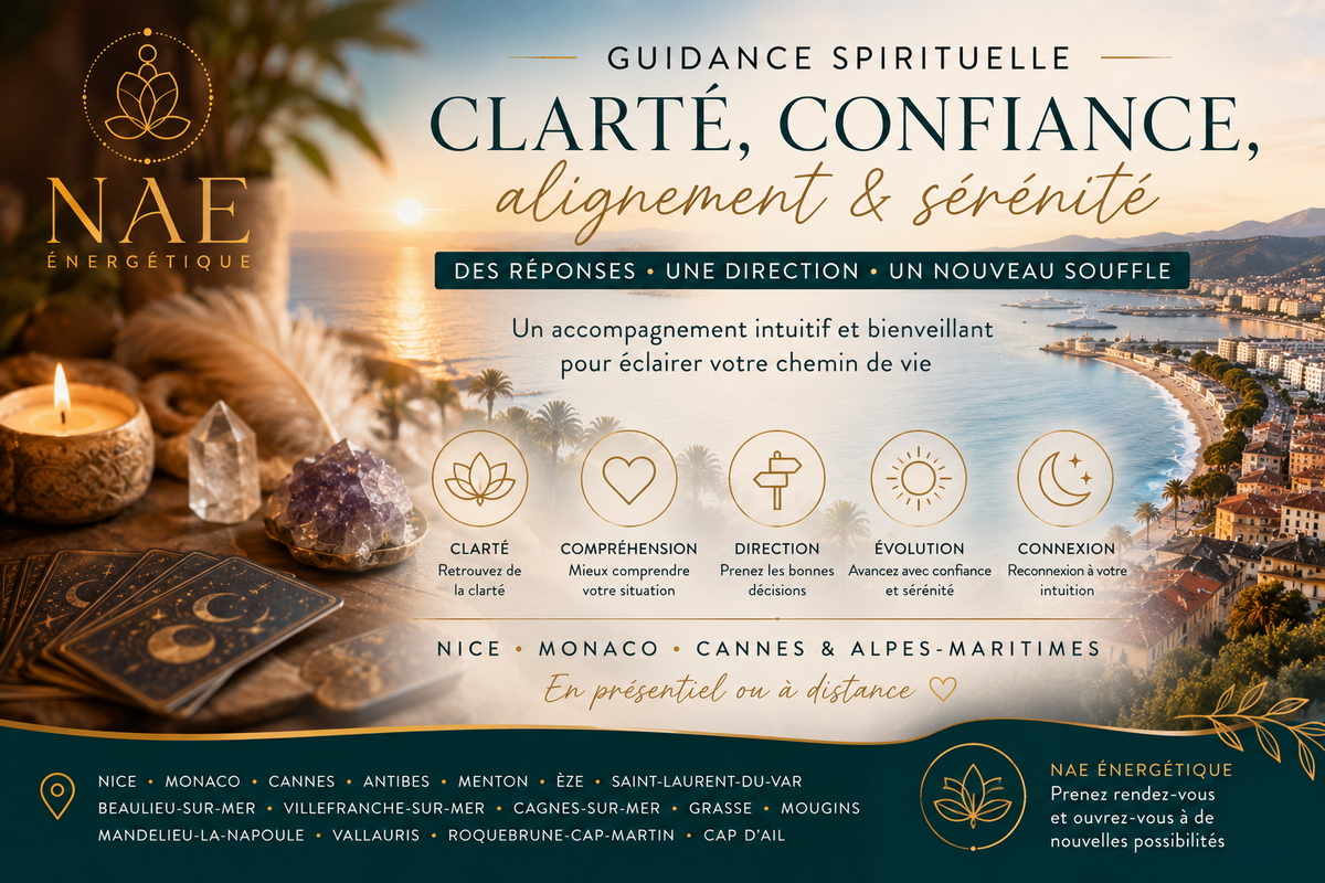 Guidance spirituelle sur la Côte d'Azur : Nice, Monaco, Cannes et Alpes-Maritimes